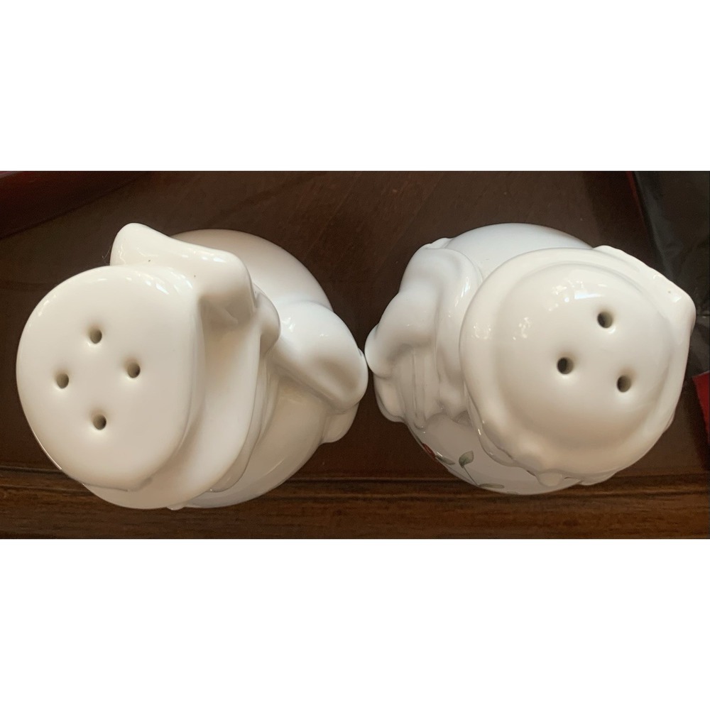 VTG Snowman Salt and Pepper Shakers Winterberry by Pfaltzgraff Christmas Table - Picture 3 of 3